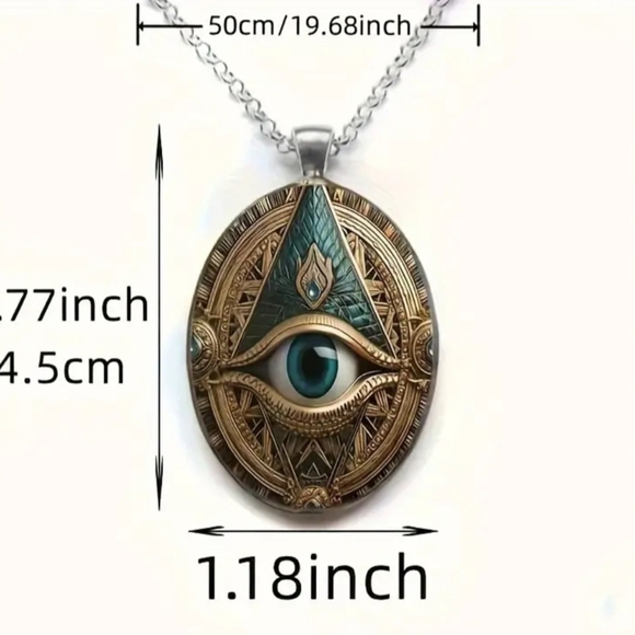 Mystic Eye Pendant Necklace in Gold and Silver - Picture 6 of 6